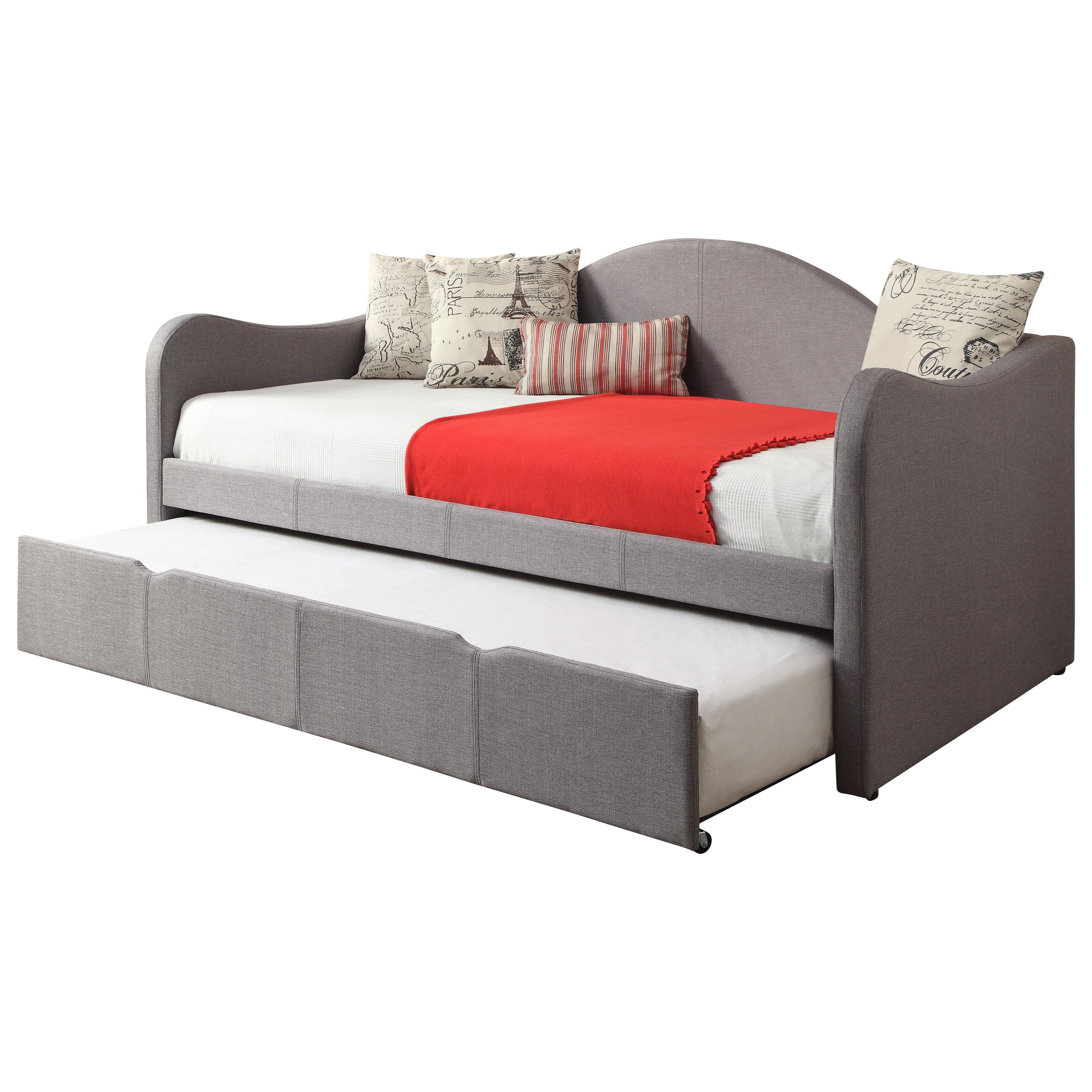 Powell Youth Beds and Bunks 14S2019 Upholstered Day Bed Red Knot